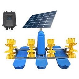 2 Wheels Shrimp Solar Paddle Wheel Aerator Pond Fish Farm Aerator 5000m2