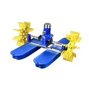 2 Impeller 0.75Kw Paddle Wheel Aerators 380V Fish Farm  Floating Solar Pond
